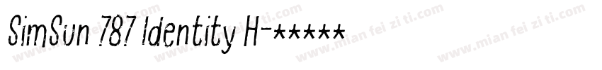 SimSun 787 Identity H字体转换